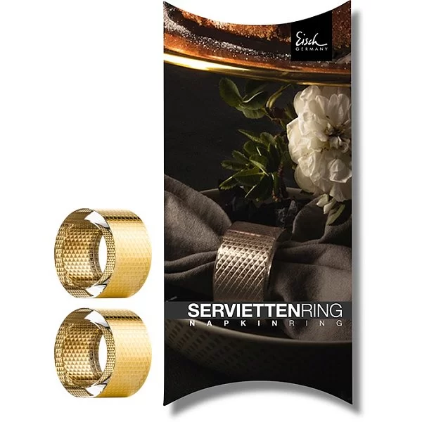 Набор из 2-х колец для салфеток Aurea в подарочной упаковке, хрусталь, цвет золотой, Eisch, Германия, 76690552 - изобр. 7