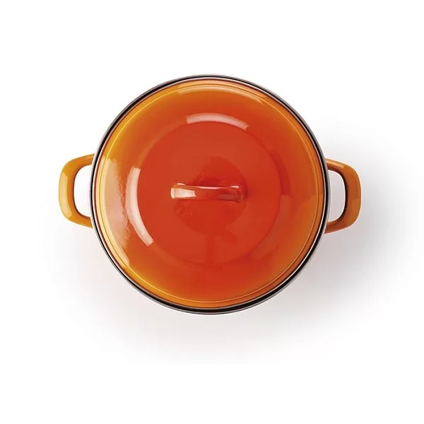 Кастрюля с крышкой Retro 4,2 л, диаметр 24 см, материал эмалированная сталь, цвет оранжевый, BEKA, Бельгия, 15121244 - изобр. 9