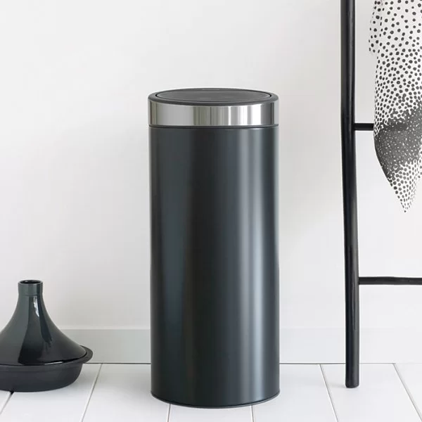 Мусорный бак Touch Bin New 30л, черный матовый, Brabantia, 115448 - изобр. 10