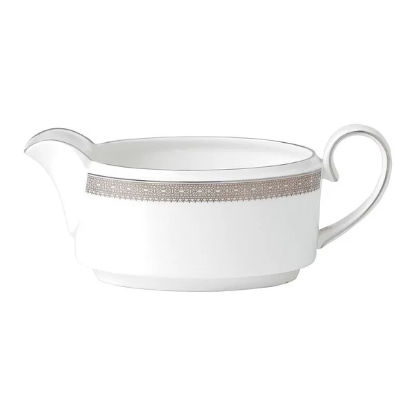 Соусник Vera Wang Lace Platinum 19x10x8 см, 350 мл, материал фарфор, цвет белый, Wedgwood, Великобритания, 50127205605 - изобр. 7