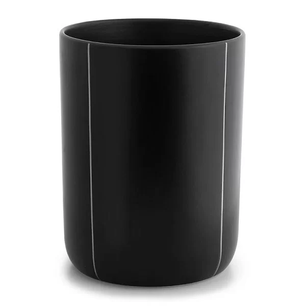 Корзина для мусора Nero 19,5х25,5 см, керамика, цвет черный, Kassatex, США, ANE-WB-BK - изобр. 7