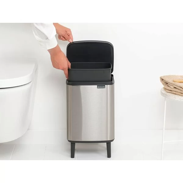 Мусорный бак Bo Hi 7 л, 40x24x21 см, нержавеющая сталь, цвет стальной матовый, Brabantia, Бельгия, 227189 - изобр. 8