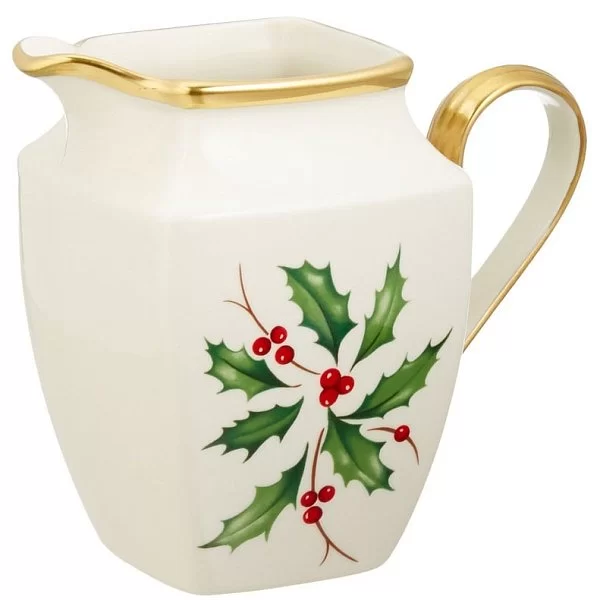 Молочник "Новогодние праздники", высота 11,5 см, цвет белый + декор, фарфор, Lenox, США, LEN6338511 - изобр. 7
