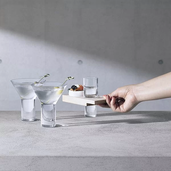 Набор сервировочный из стопки и подставки Vodka Solo выдувное стекло + натуральное дерево, LSA International, G1637-00-301 - изобр. 8
