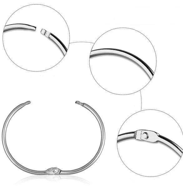 Набор из 12 крючков для шторки &quot;O&quot; Type Hooks Chrome 5,5х5,5 см, металл, Carnation Home Fashions, США, SLM-O/03 - изобр. 11