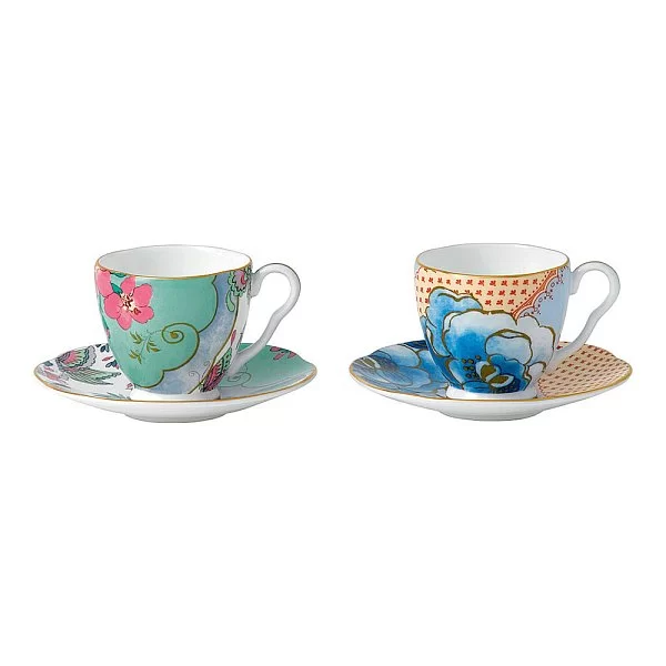 Набор из 2-х кофейных пар Butterfly Bloom 80 мл, материал фарфор, Wedgwood, Великобритания, 5C107805859 - изобр. 7
