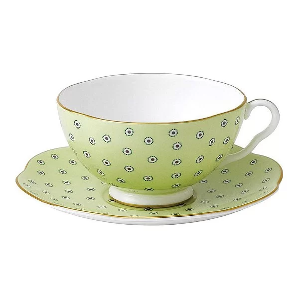 Чайная пара Polka 180 мл, материал фарфор, цвет зеленый, Wedgwood, Великобритания, 40001640 - изобр. 7