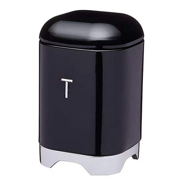 Емкость для хранения чая Lovello Retro 11,5x11,5x19 см, металл, цвет черный, Kitchen Craft, Великобритания, LOVTEABLK - изобр. 7