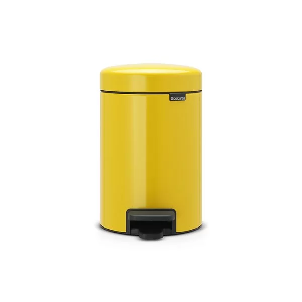Мусорный бак с педалью NewIcon, 3л, желтая маргаритка, Brabantia, 113123 - изобр. 7