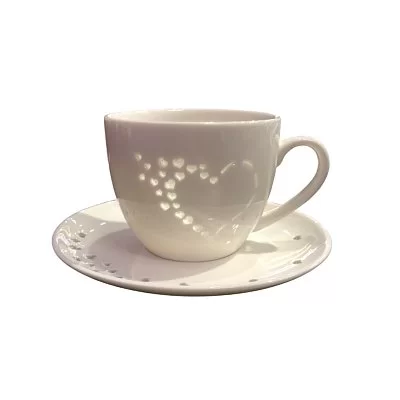 Чашка с блюдцем "Райский сад" объем 220 мл, фарфор, цвет белый, Easy Life, Италия, EL-R2255_ADAY - изобр. 23