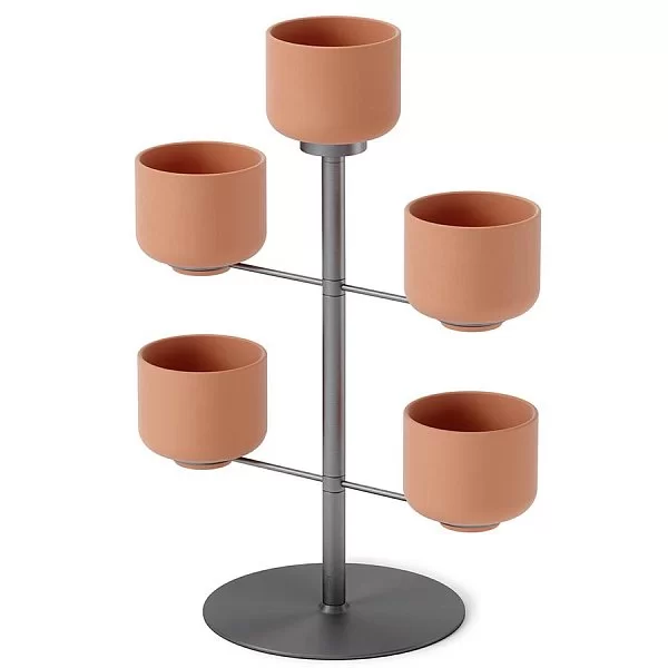 Подставка для цветов Terrapotta с горшками, высота 27 см, металл + керамика, Umbra, Канада, 1015664-624 - изобр. 10