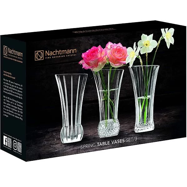 Набор из 3-х ваз Spring, высота 13,6 см, материал хрусталь, Nachtmann, Германия, 103242 - изобр. 9