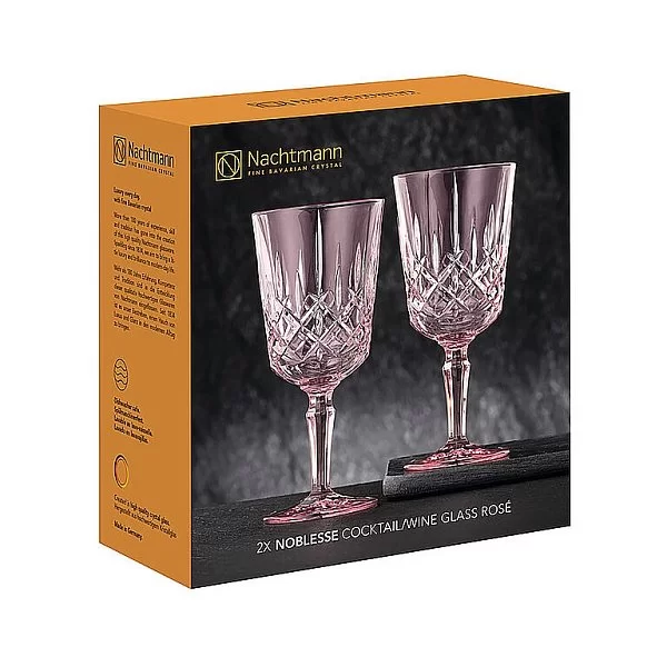 Набор из 2 бокалов для вина Noblesse Colors 355 мл, цвет розовый, хрусталь, Nachtmann, Германия, 105218 - изобр. 8