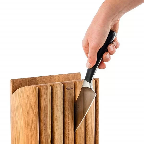 Набор кухонных ножей на подставке из бука Signature knife, 7 предметов, нержавеющая сталь, Robert Welch, Великобритания, SIGBO2097V/7 - изобр. 8