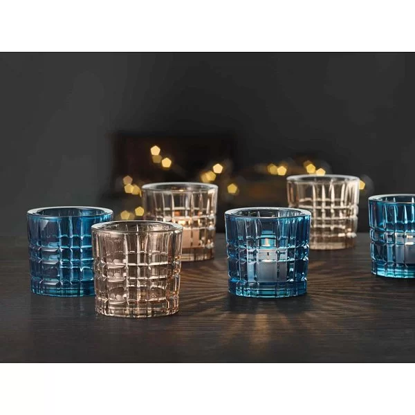 Набор из 2 подсвечников Noblesse 6,6х7,1 см, цвет синий, хрусталь, Nachtmann, Германия, 104901 - изобр. 8