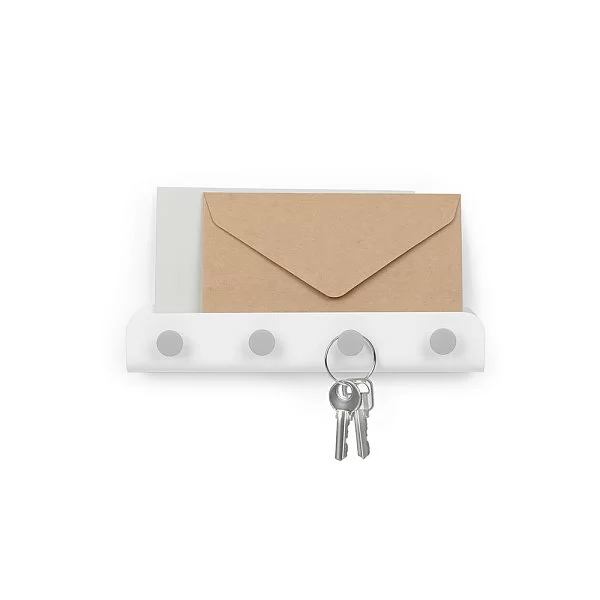 Держатель для ключей и писем Yook 22х6х4 см, цвет белый, материал металл + резина, Umbra, Канада, 1004246-910 - изобр. 9