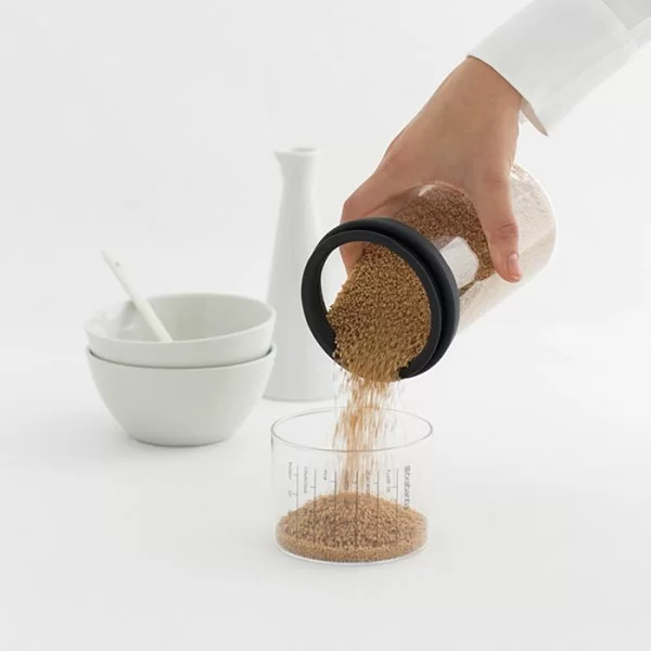 Банка с мерным стаканом 1л, серый, Brabantia, 290282 - изобр. 11