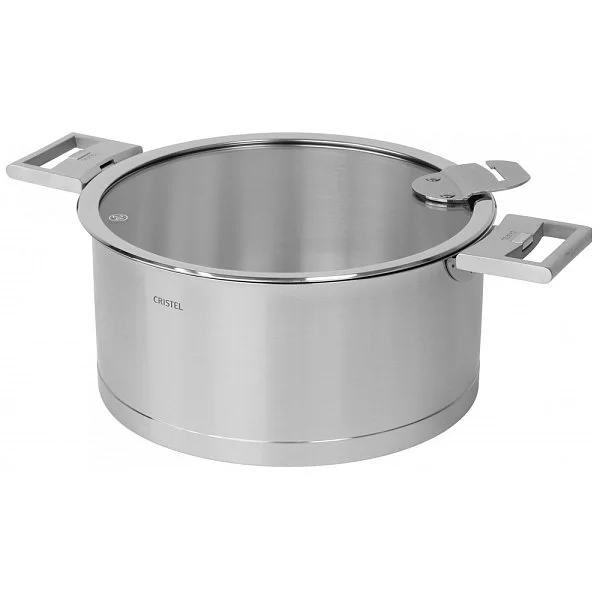 Кастрюля Strate 6,6 л, диаметр 26 см, матовая нержавеющая сталь 18/10, Cristel, Франция, C26QL - изобр. 8