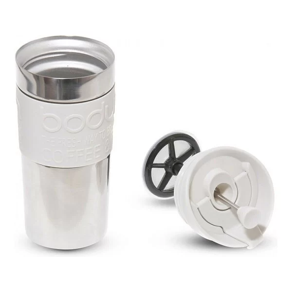 Кружка дорожная с прессом Travel, 0,35 л, белый, Bodum, 11067-913 - изобр. 9