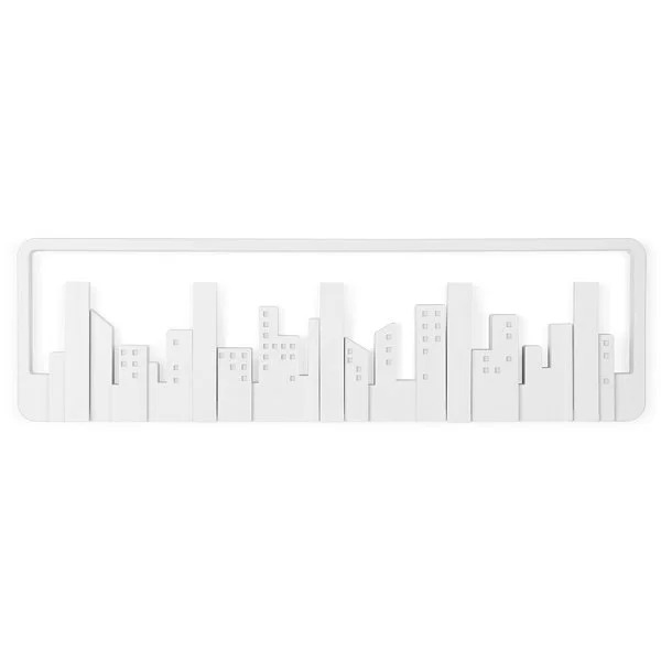 Вешалка настенная Skyline 50х14,5х3 см, цвет белый, материал полистирол, Umbra, Канада, 318190-660 - изобр. 8