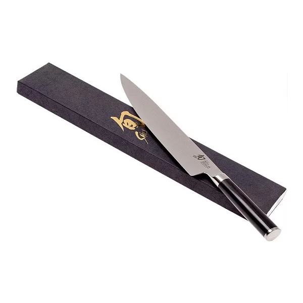 Нож кухонный поварской Gyuto длина лезвия 26,7 см, сталь VG-MAX в обкладках из дамаска, Kai, Япония, DM-0707 - изобр. 12