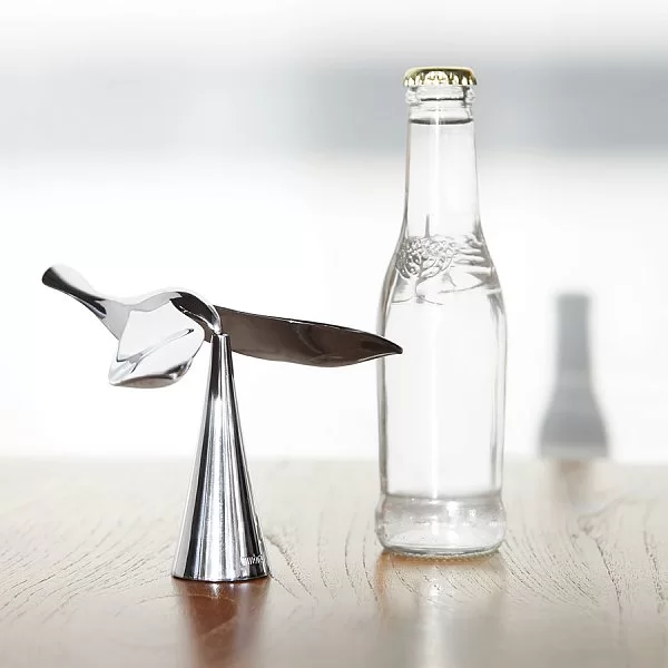 Открыватель для бутылок на подставке Tipsy 11x12x13 см, материал металл, цвет хром, Umbra, Канада, 1013387-158 - изобр. 11