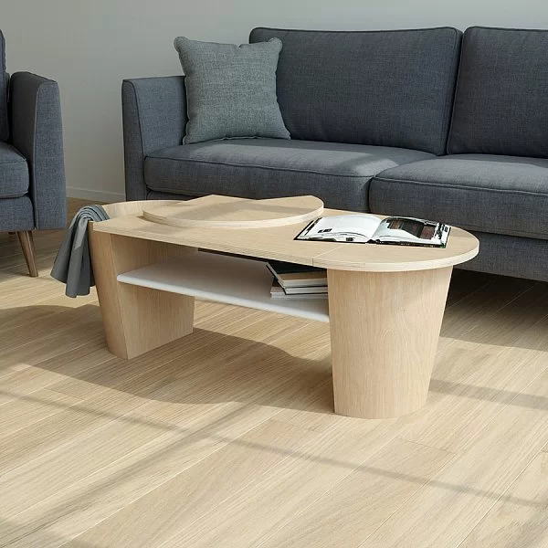 Столик кофейный Woodrow, 119x40x51 см, материал фанера + MDF, цвет светлое дерево, Umbra, Канада, 1013761-668 - изобр. 8