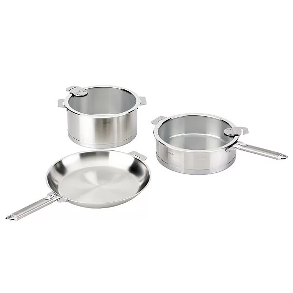 Сковорода Strate 22 см, матовая нержавеющая сталь 18/10, Cristel, Франция, P22QL - изобр. 10