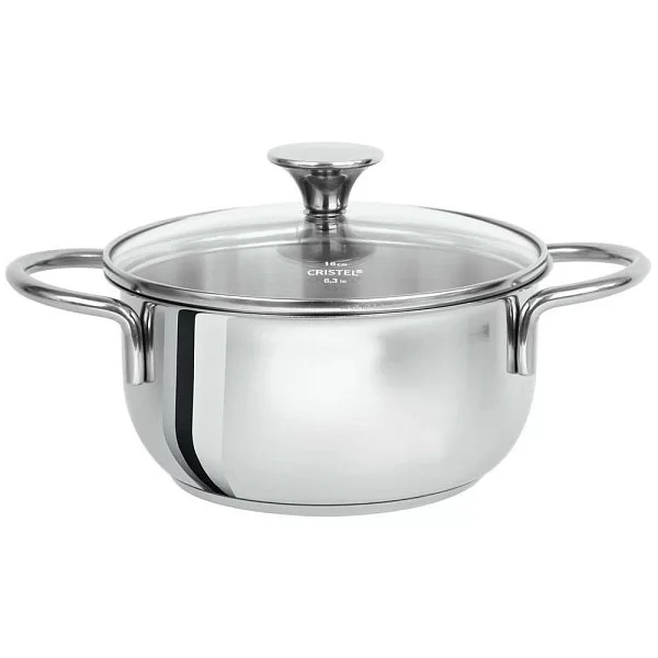 Кастрюля с крышкой, объем 1,4 л, диаметр 16 см, материал нержавеющая сталь 18/10, цвет стальной, Cristel, Франция, CWMF16 - изобр. 7