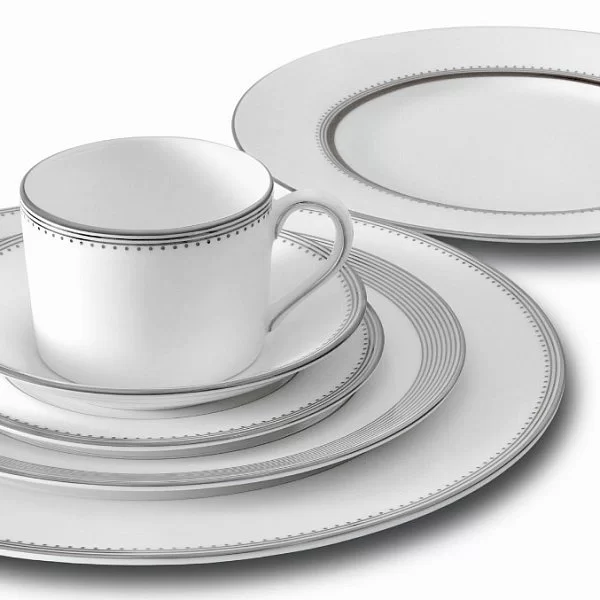 Овальное блюдо Vera Wang Grosgrain 39 см материал фарфор, цвет серебро + белый, Wedgwood, Великобритания, 50116403002 - изобр. 8