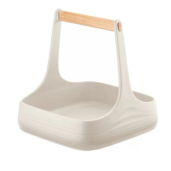 Органайзер настольный All Together 22x22 см, материал суперпластик + дерево, цвет молочно-белый, Guzzini, Италия, 179300156 - изобр. 7