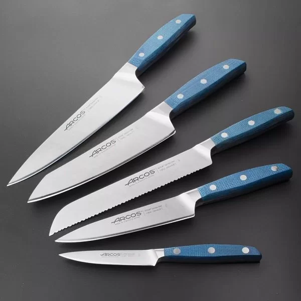 Набор ножей Brooklyn, 3 шт.+ ножницы, в белой деревянной подставке, нержавеющая сталь Nitrum, Arcos, Испания, 194000 - изобр. 11