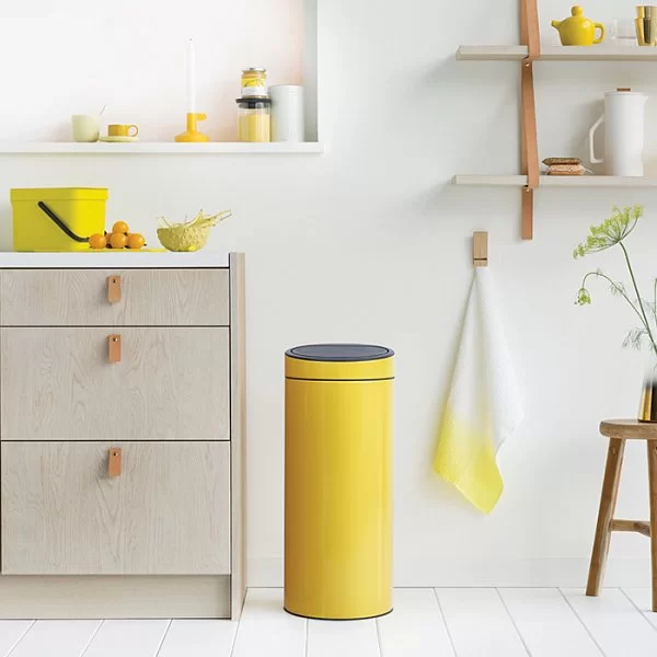 Мусорный бак Touch Bin New 30л, желтая маргаритка, Brabantia, 115240 - изобр. 10