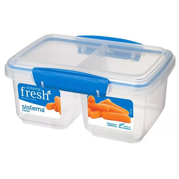 Контейнер пищевой двойной FRESH 17,5х11,7х8 см, материал пластик, цвет голубой, Sistema, Новая Зеландия, SI921620 - изобр. 7