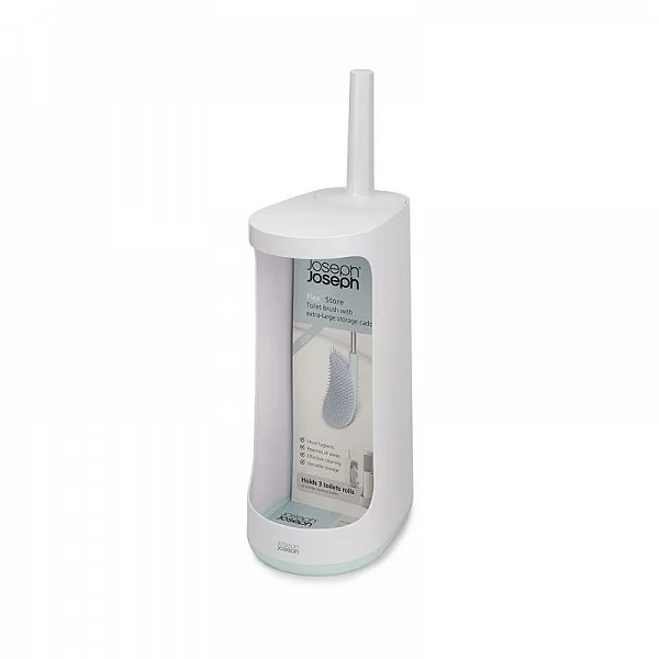 Ершик для унитаза с большим отсеком для хранения Flex Plus 21х48,2х14,8 см, пластик ABS, цвет голубой + белый, Joseph Joseph, Великобритания, 70536 - изобр. 11