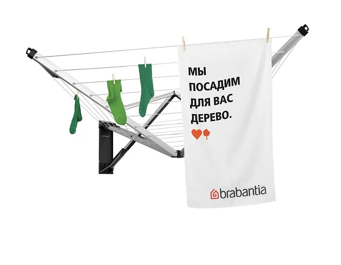 Настенная сушилка WallFix, 24м, серый металлик, Brabantia, 375842 - изобр. 8
