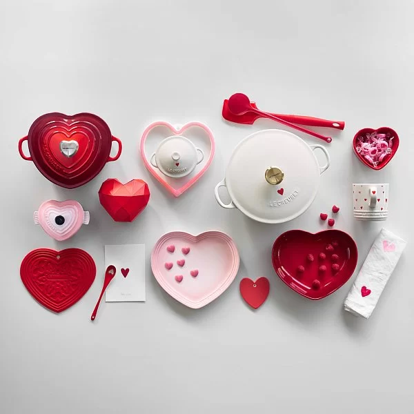 Казан La Marmite Hearts 22 см, объем 2,6 л, материал чугун, цвет белый, Le Creuset, Франция, 21074228451449 - изобр. 12