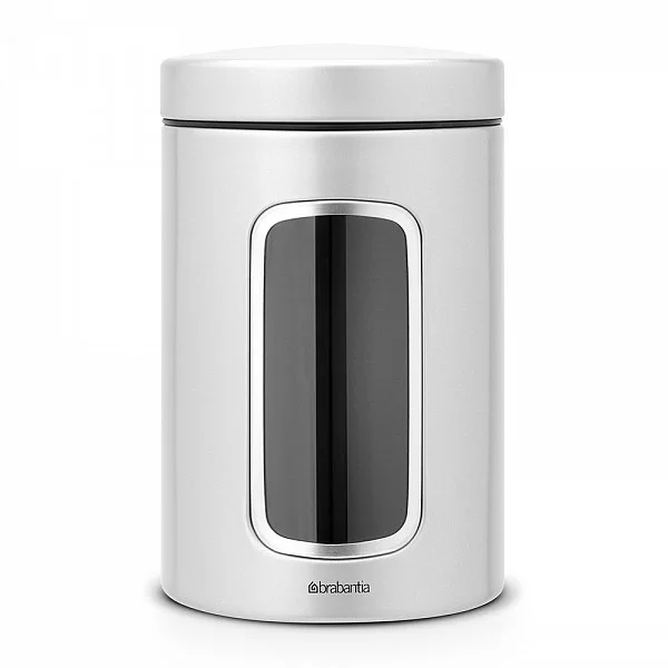Контейнер с окном 1,4л, серый, металлик, Brabantia, 243509 - изобр. 7
