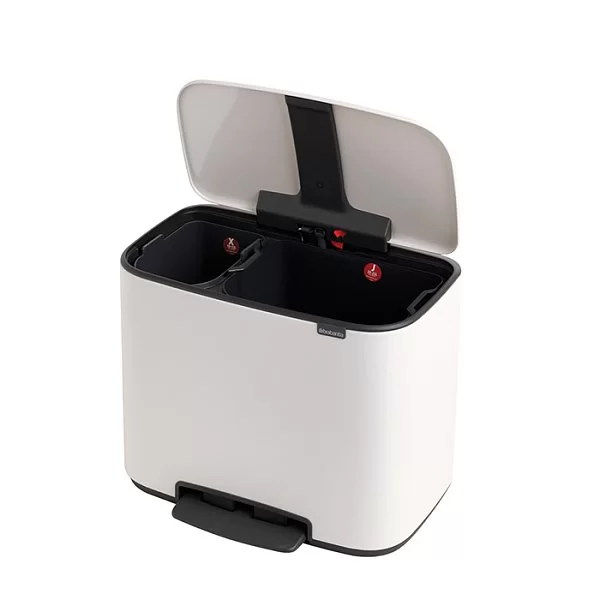 Мусорный бак 2 секции Pedal Bin Bo, белый, 11+23л, Brabantia, 121142 - изобр. 15