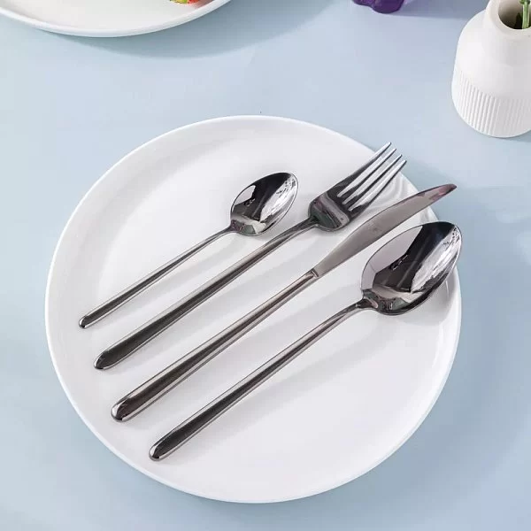 Набор столовых приборов на 6 персон Stiletto Total Black, 24 предмета, нержавеющая сталь, цвет черный, Broggi, Италия, 1134200D05 - изобр. 13