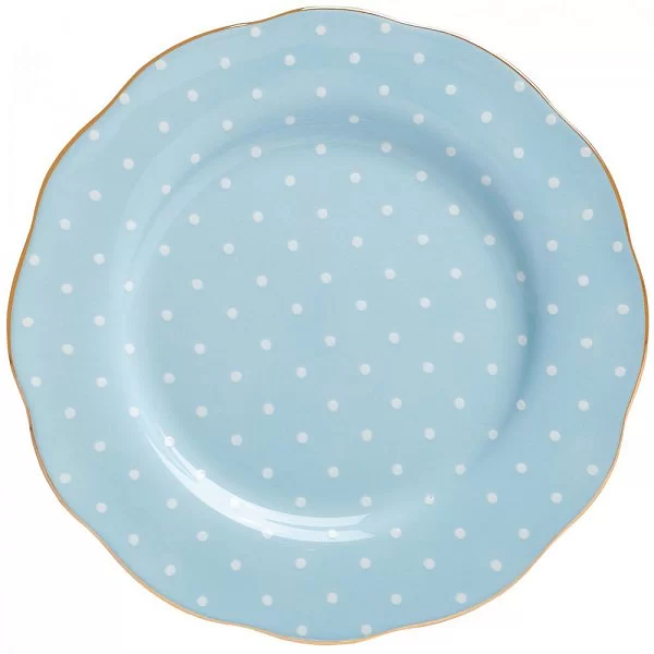 Тарелка десертная Polka Blue 20 см материал фарфор, Royal Albert, Великобритания, POLBLU25811 - изобр. 7