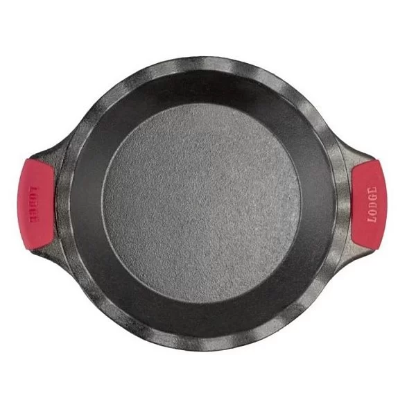 Форма для пирога с силиконовыми прихватами, диаметр 23 см, чугун, Lodge, США, BW9PIEA1 - изобр. 8