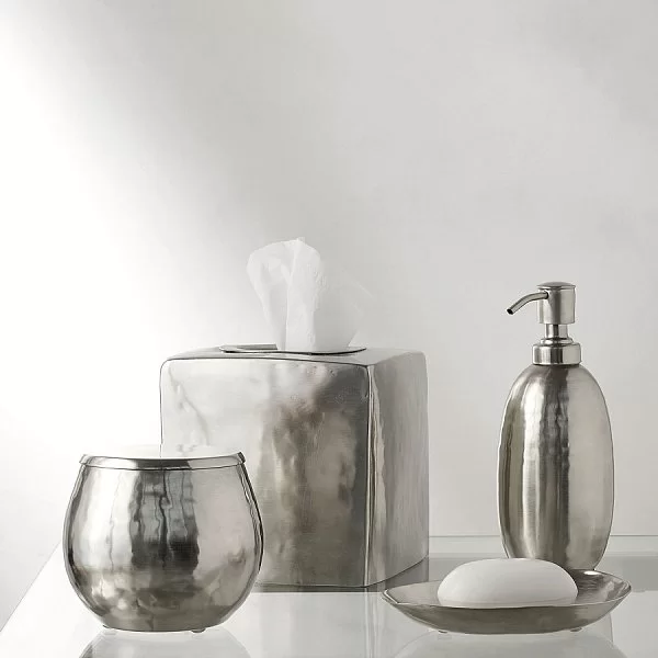 Бокс для салфеток Nile Silver 14х14х14 см, латунь, Kassatex, США, ANL-TH-SLV - изобр. 9