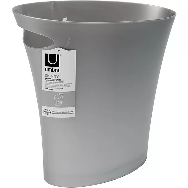 Контейнер мусорный Skinny 17x33x34 см, материал пластик, цвет серебристый, Umbra, Канада, 1014555-560 - изобр. 9