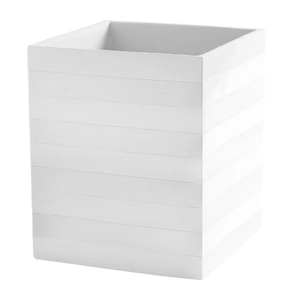 Корзина для мусора Cabana White 20х20х24 см, полистоун, цвет белый, Kassatex, США, ACL-WB-W - изобр. 7