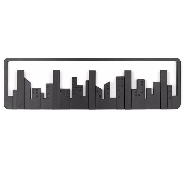Вешалка настенная Skyline 50х14,5х3 см, цвет черный, материал полистирол, Umbra, Канада, 318190-040 - изобр. 7