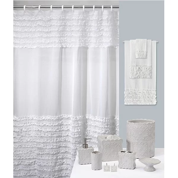 Стакан для зубных щеток Ruffles 11,4х11,4х5 см, материал керамика, Creative Bath, США, RUF60WH - изобр. 9