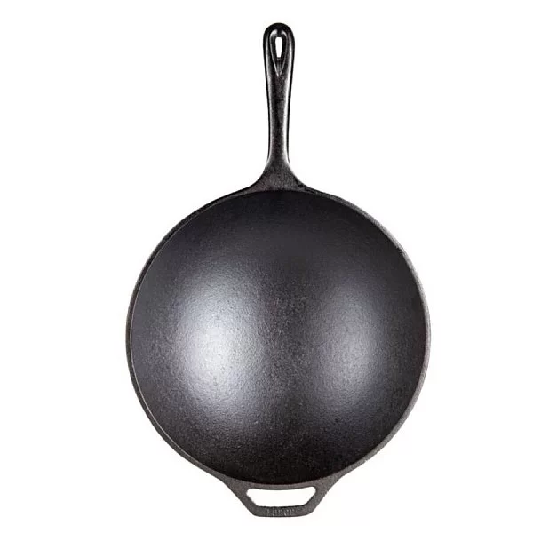 Сковорода-вок Chef Collection 30 см с длинной ручкой, материал чугун, цвет черный, Lodge, США, LC12SF - изобр. 8