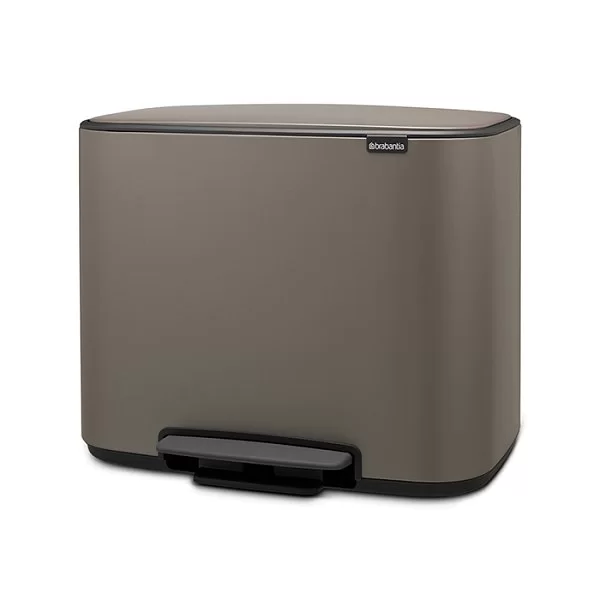 Мусорный бак 2 секции Pedal Bin Bo, платиновый, 11+23л, Brabantia, 121203 - изобр. 8