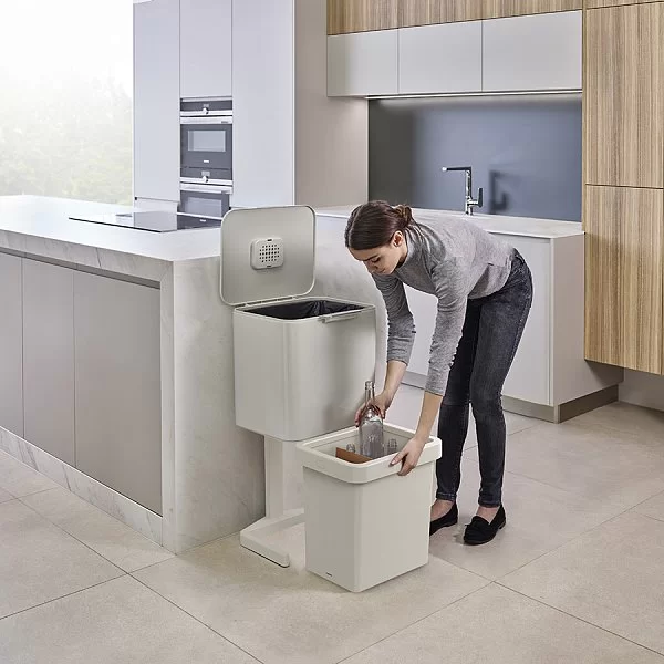 Контейнер для мусора с двумя баками Totem Pop 60 л, сталь, цвет серый, Joseph Joseph, Великобритания, 30091 - изобр. 8